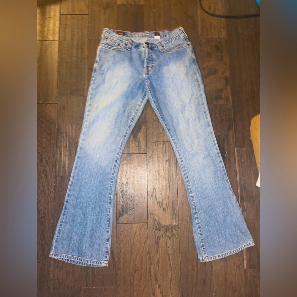 Abercrombie & Fitch Blue Flare Wide Leg Jeans